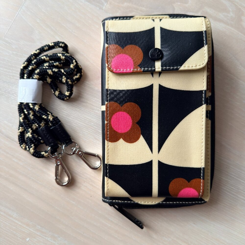 Orla Kiely "Flower" Crossbody Keeper Phone Case Wallet